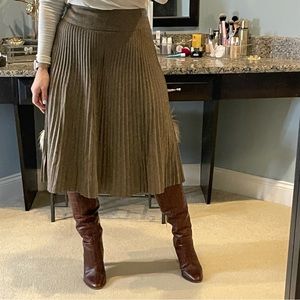Express pleated skirt. Brown tweed size 1/2